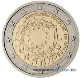 Moneda-2-€-Alemania-2015-Bandera