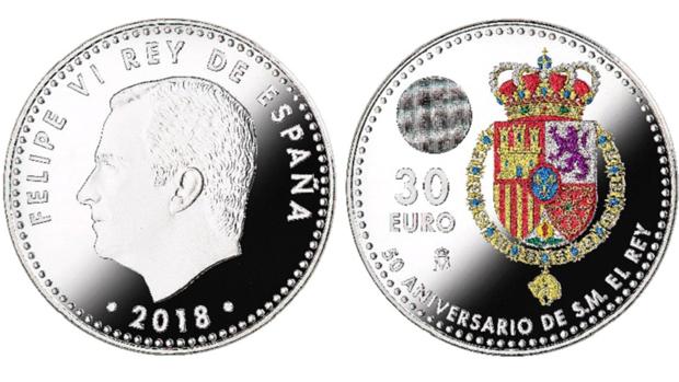 Una moneda de 30 euros para conmemorar el 50 cumpleaños de Felipe VI